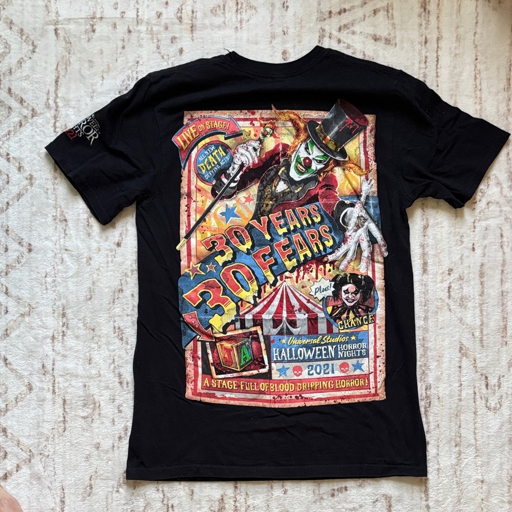 Black Graphic Tee - Halloween Design